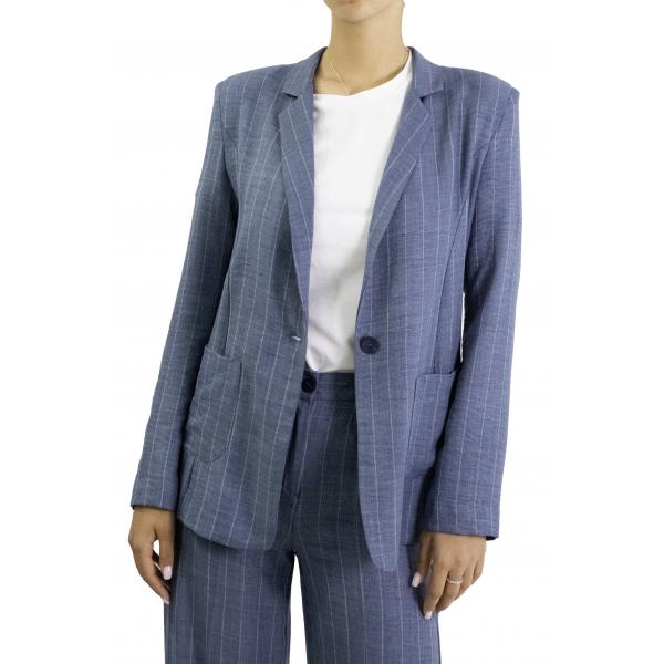 Giacca gessata con bottone  Options